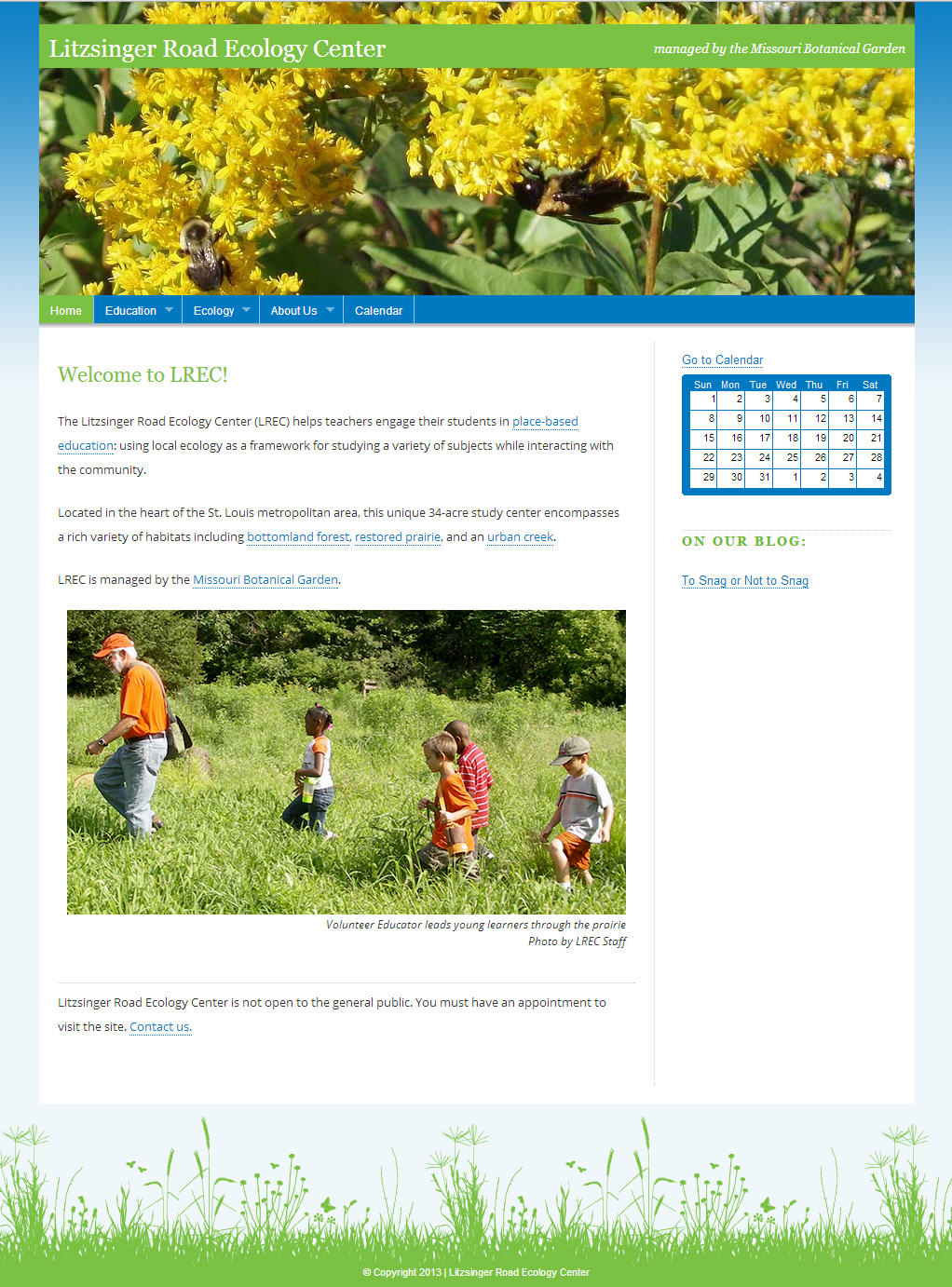 Screenshot of LREC website